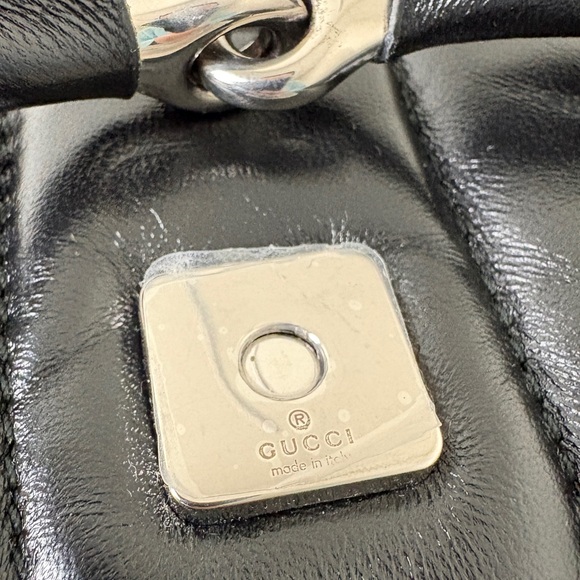 Gucci Black leather horsebit Quilted Leather Shoulder Bag small - Picture 8 of 12